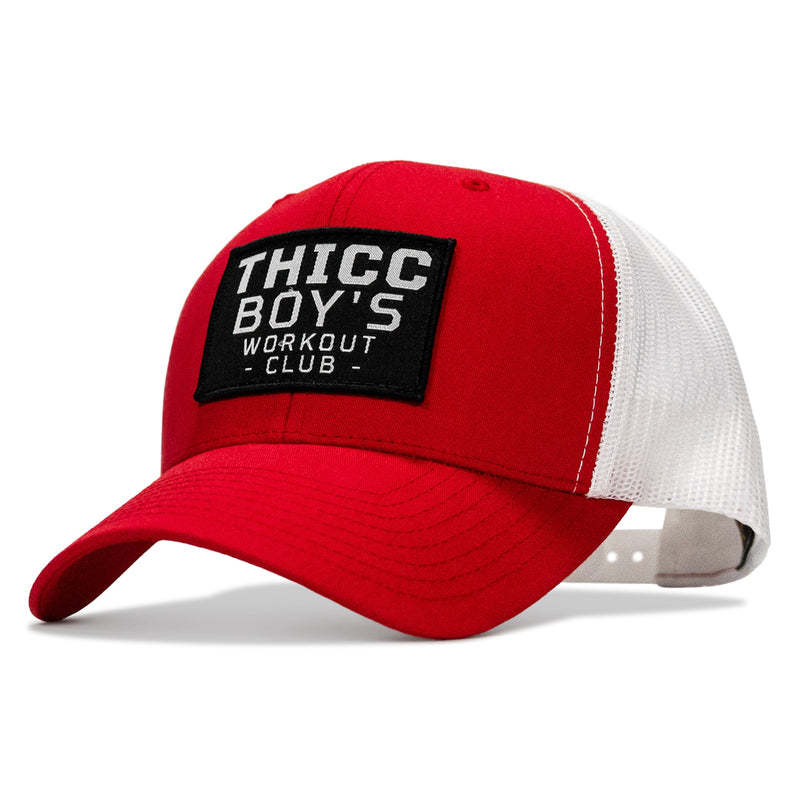 Load image into Gallery viewer, Thicc Boys Workout Patch Snapback Hat
