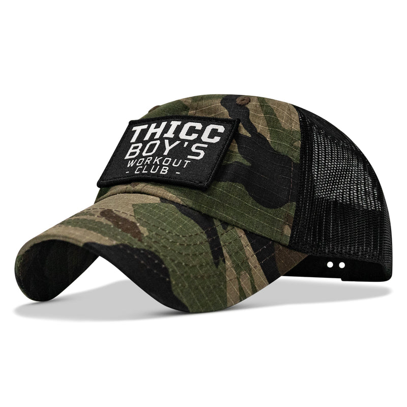 Load image into Gallery viewer, Ripstop Thicc Boys Workout Club Patch Tactical Ripstop Mesh Snapback Hat
