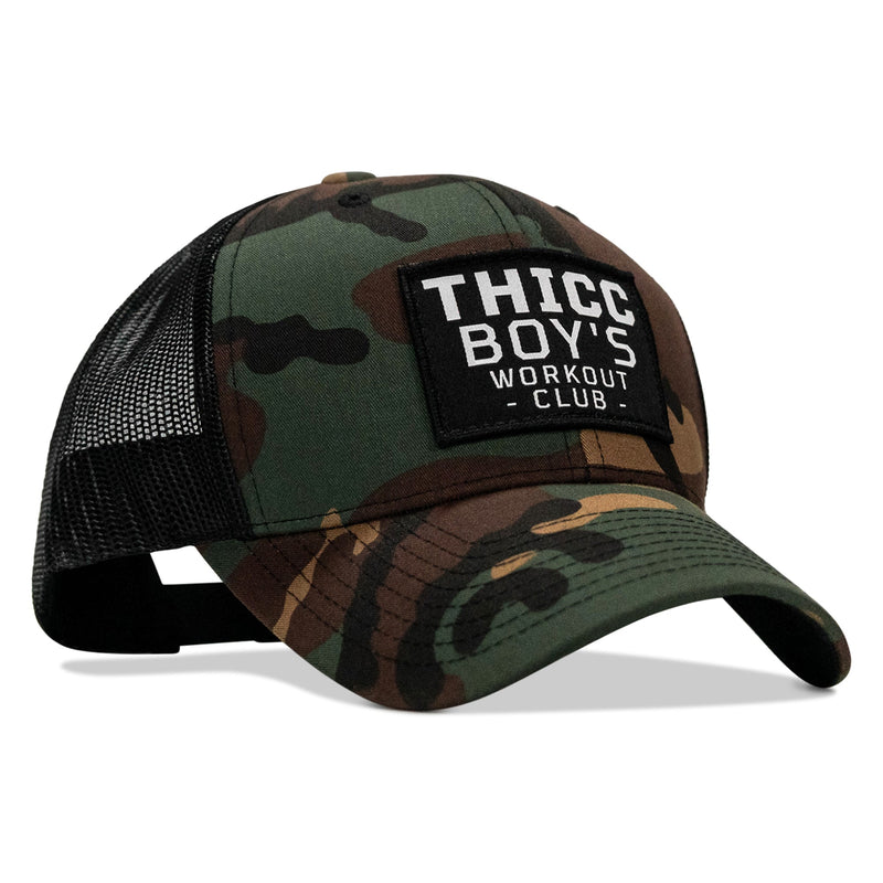 Load image into Gallery viewer, Thicc Boys Workout Patch Snapback Hat
