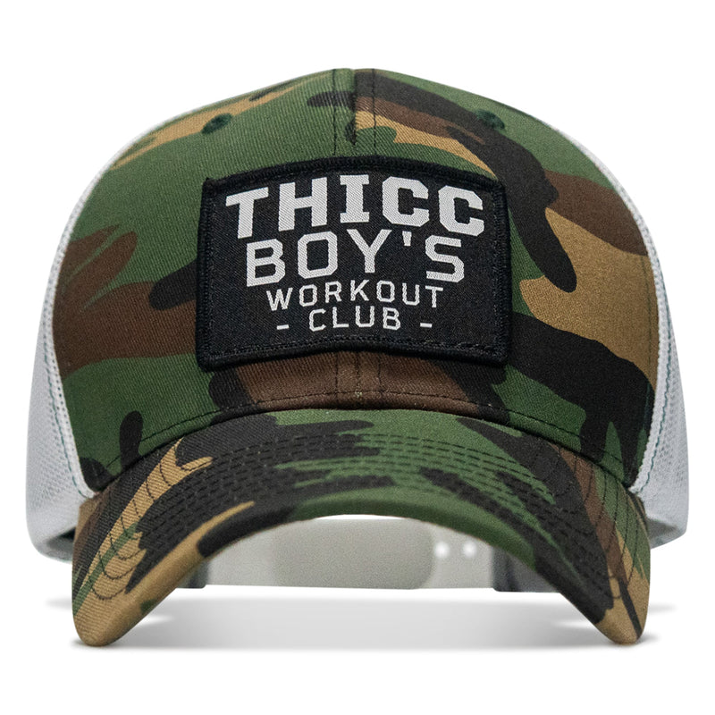 Load image into Gallery viewer, Thicc Boys Workout Patch Snapback Hat
