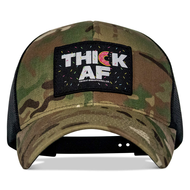 Load image into Gallery viewer, THICK AF DONUT EDITION PATCH MID-PROFILE MESH SNAPBACK Hat
