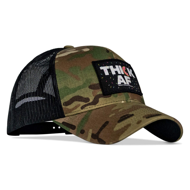 Load image into Gallery viewer, THICK AF DONUT EDITION PATCH MID-PROFILE MESH SNAPBACK Hat
