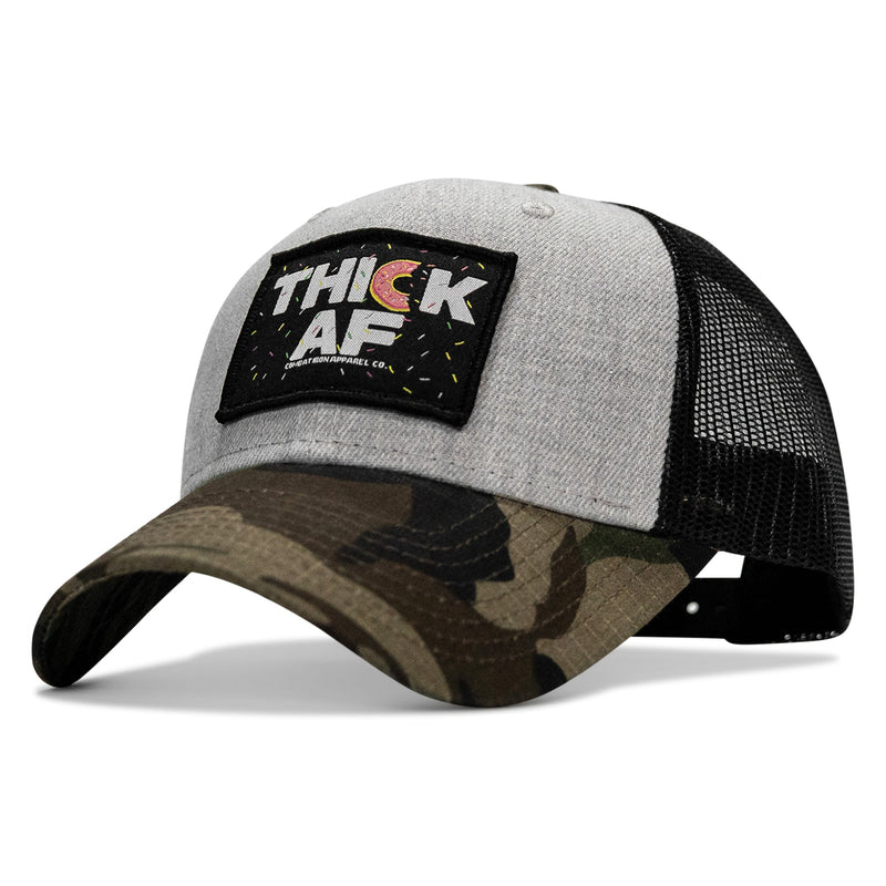 Load image into Gallery viewer, THICK AF DONUT EDITION PATCH MID-PROFILE MESH SNAPBACK Hat
