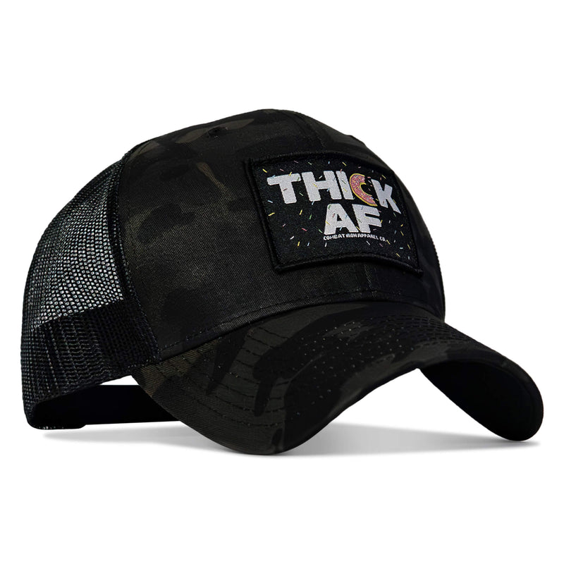 Load image into Gallery viewer, THICK AF DONUT EDITION PATCH MID-PROFILE MESH SNAPBACK Hat
