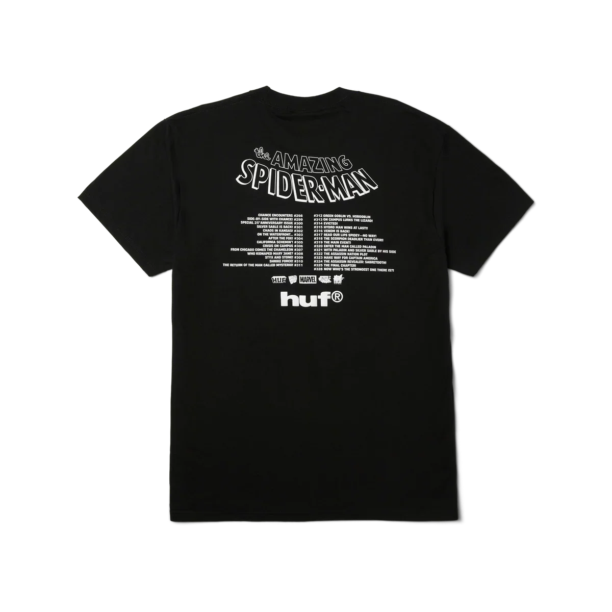 HUF x Marvel Spider-Man Three Hundred T-Shirt - Black