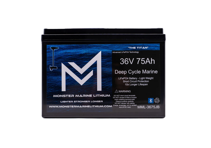 Load image into Gallery viewer, 36V 75Ah Bluetooth Lithium Trolling Battery MML-CW3675B "Titan"
