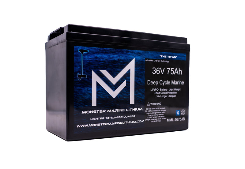 Load image into Gallery viewer, 36V 75Ah Bluetooth Lithium Trolling Battery MML-CW3675B "Titan"
