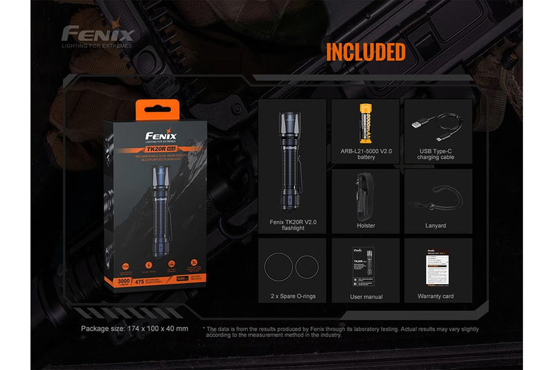 Load image into Gallery viewer, Fenix TK20R V2.0 Rechargeable Flashlight with FREE T5 Tactical Pen (optional)
