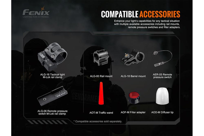 Load image into Gallery viewer, Fenix TK20R V2.0 Rechargeable Flashlight with FREE T5 Tactical Pen (optional)
