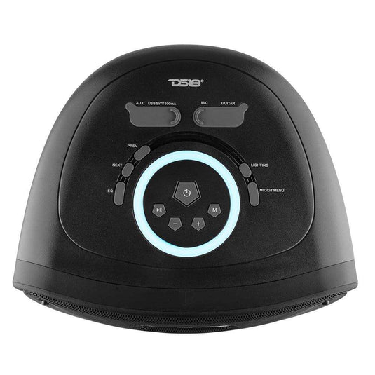 TLV 6.5" Amplified With Battery Self Powered Party Speaker With RGB LED Lights Bluetooth and TWS 200 Watts - Skoutley Outdoors LLC