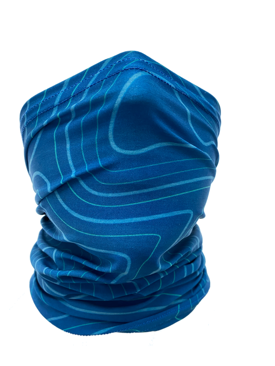 Blue Topo Neck Gaiter *FINAL SALE*