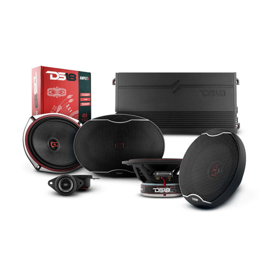 DS18 2008-2019 Toyota Highlander Front and Back Doors Speaker Best Upgrade Package 1800 Watts - Skoutley Outdoors LLC