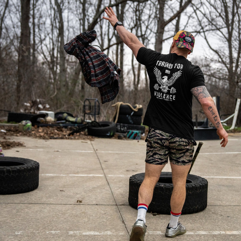 Load image into Gallery viewer, Trained for Violence  Men's T-Shirt

