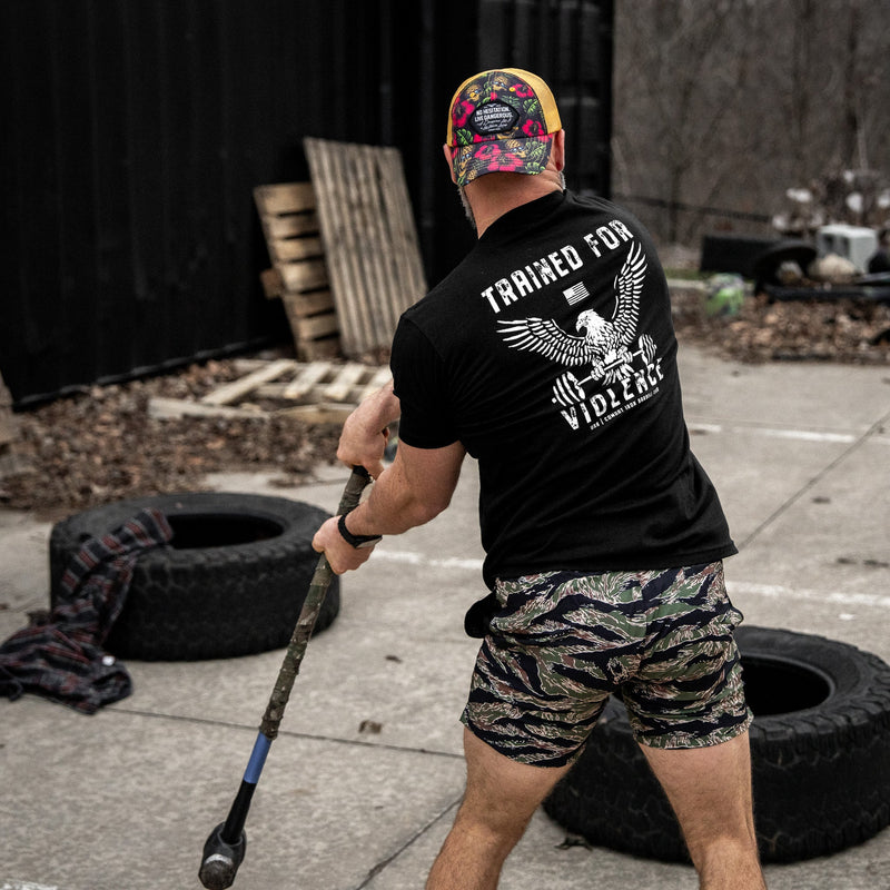 Load image into Gallery viewer, Trained for Violence  Men's T-Shirt
