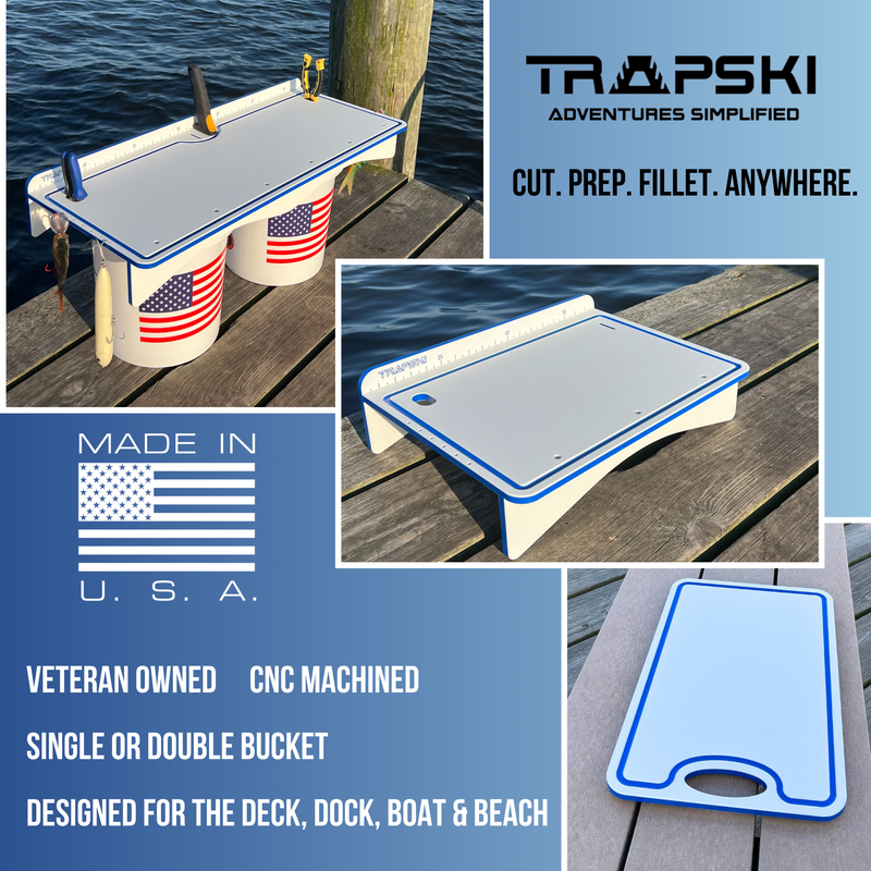Load image into Gallery viewer, Made in the USA | Premium Bucket or Cooler Fishing Cutting Board
