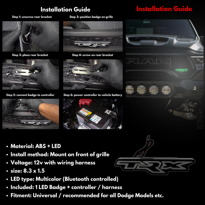 Load image into Gallery viewer, TRX LED Badge: (Multicolor Flow)
