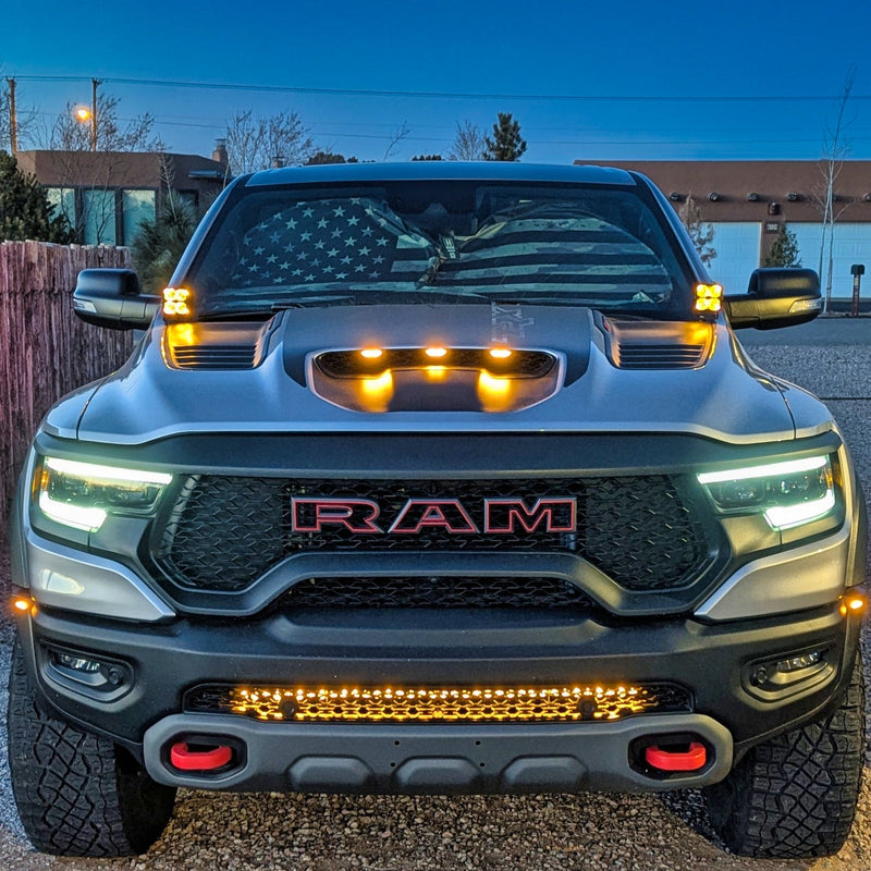 Load image into Gallery viewer, 2019+ RAM 1500/TRX Hood Mount/Ditch Lights/Pillars PRO
