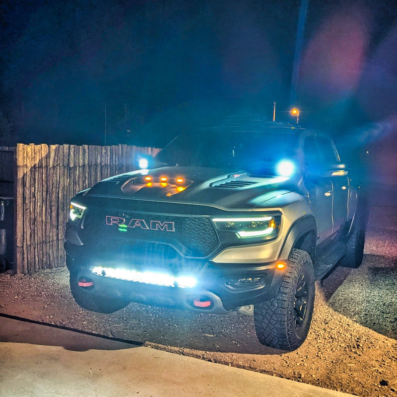Load image into Gallery viewer, 2019+ RAM 1500/TRX Hood Mount/Ditch Lights/Pillars PRO
