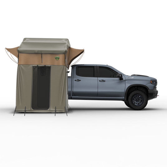Elite Rooftop Tent with Annex Room – 4–5 Person – Tan – Overland Family Tent