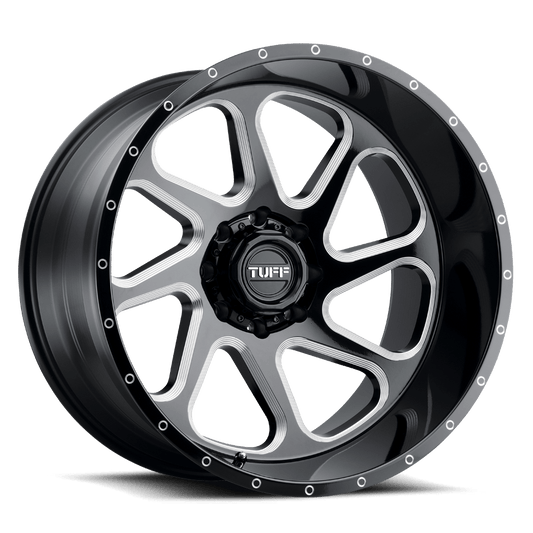 Tuff T2 B Gloss Black W/ Milled Spokes