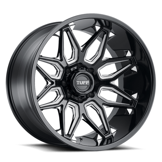 Tuff T3 B Gloss Black W/ Milled Spokes