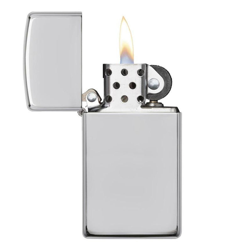 Load image into Gallery viewer, Zippo Windproof Lighter Slim Case High Polish Sterling Silver
