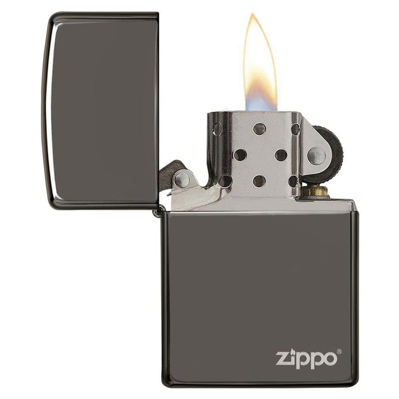 Load image into Gallery viewer, Zippo Windproof Lighter Black Ice Finish W/zippo Logoclassic Case
