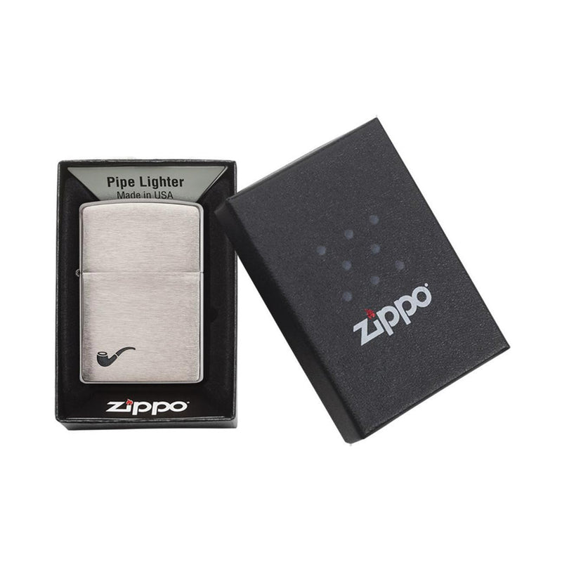 Load image into Gallery viewer, Zippo Windproof Lighter Pipe Lighter Brushed Chrome
