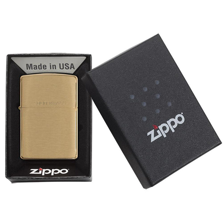 Load image into Gallery viewer, Zippo Windproof Lighter Brushed Brass Finish Classic Case
