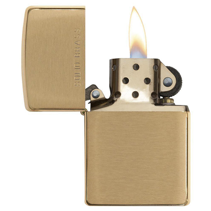 Load image into Gallery viewer, Zippo Windproof Lighter Brushed Brass Finish Classic Case
