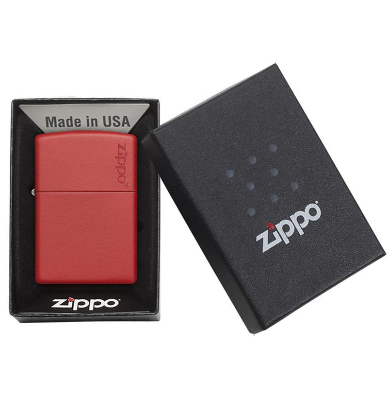 Load image into Gallery viewer, Zippo Windproof Lighter Red Matte W/zippo Logo
