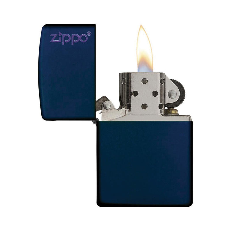 Load image into Gallery viewer, Zippo Windproof Lighter Navy Matte W/zippo Logo
