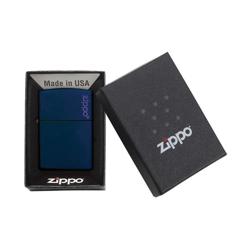 Load image into Gallery viewer, Zippo Windproof Lighter Navy Matte W/zippo Logo
