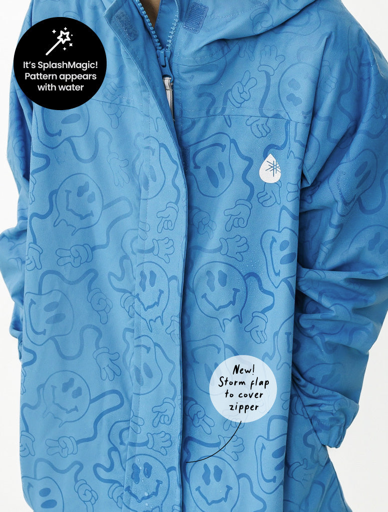 Load image into Gallery viewer, SplashMagic Rainshell - Tide Blue | Smiley
