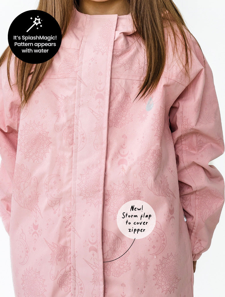 Load image into Gallery viewer, SplashMagic Storm Jacket - Dusky Pink | Celestial Unicorn
