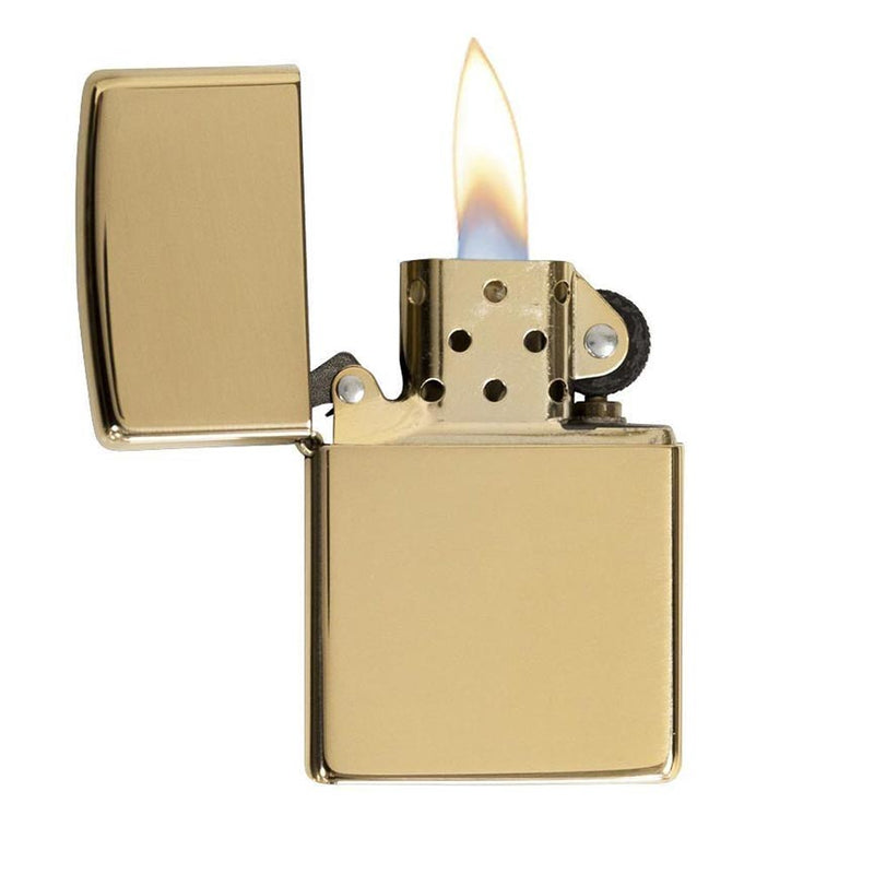 Load image into Gallery viewer, Zippo Windproof Lighter High Polish Brass W/o Solid Brass Engravedhigh Polish Brass
