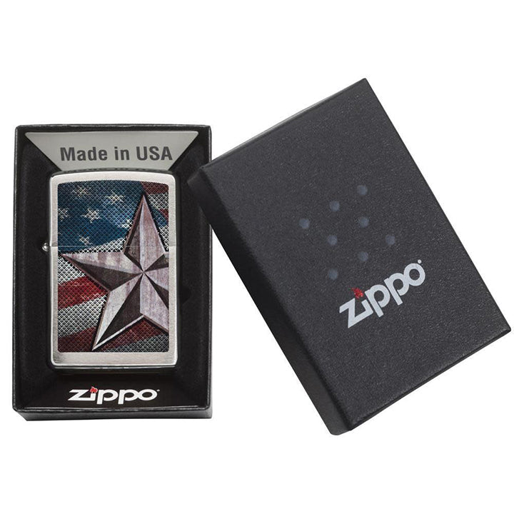 Load image into Gallery viewer, Zippo Windproof Lighter American Flag Retro Star Lighter

