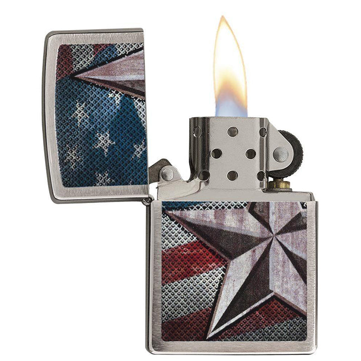 Load image into Gallery viewer, Zippo Windproof Lighter American Flag Retro Star Lighter
