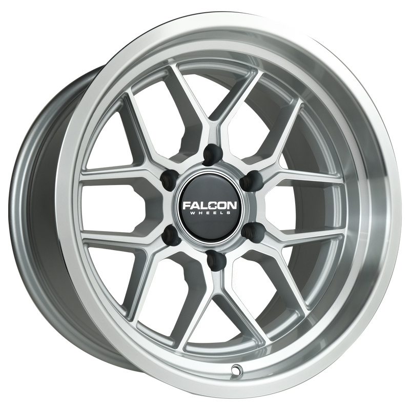 Load image into Gallery viewer, TX1 - Apollo Silver w/Machine Face &amp; Lip 17x9 6x139.7
