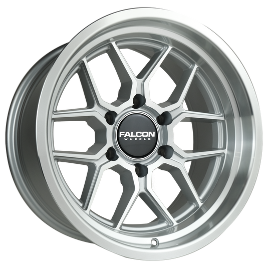 TX1 - Apollo Silver w/Machine Face & Lip 17x9 6x139.7