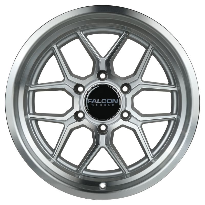Load image into Gallery viewer, TX1 - Apollo Silver w/Machine Face &amp; Lip 17x9 6x139.7
