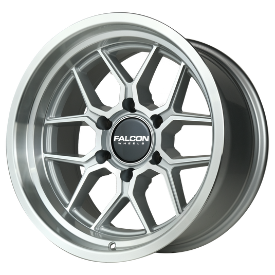 TX1 - Apollo Silver w/Machine Face & Lip 17x9 6x139.7
