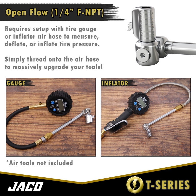 Load image into Gallery viewer, Lightning™ T-Series Tire Air Chuck | Open Flow, 1/4&quot; F-NPT
