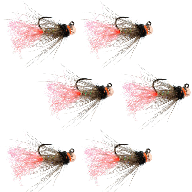Load image into Gallery viewer, Tungsten Bead Jig Tasmanian Devil Tactical Czech Nymph Euro Nymphing Fly - 6 Flies Size 16

