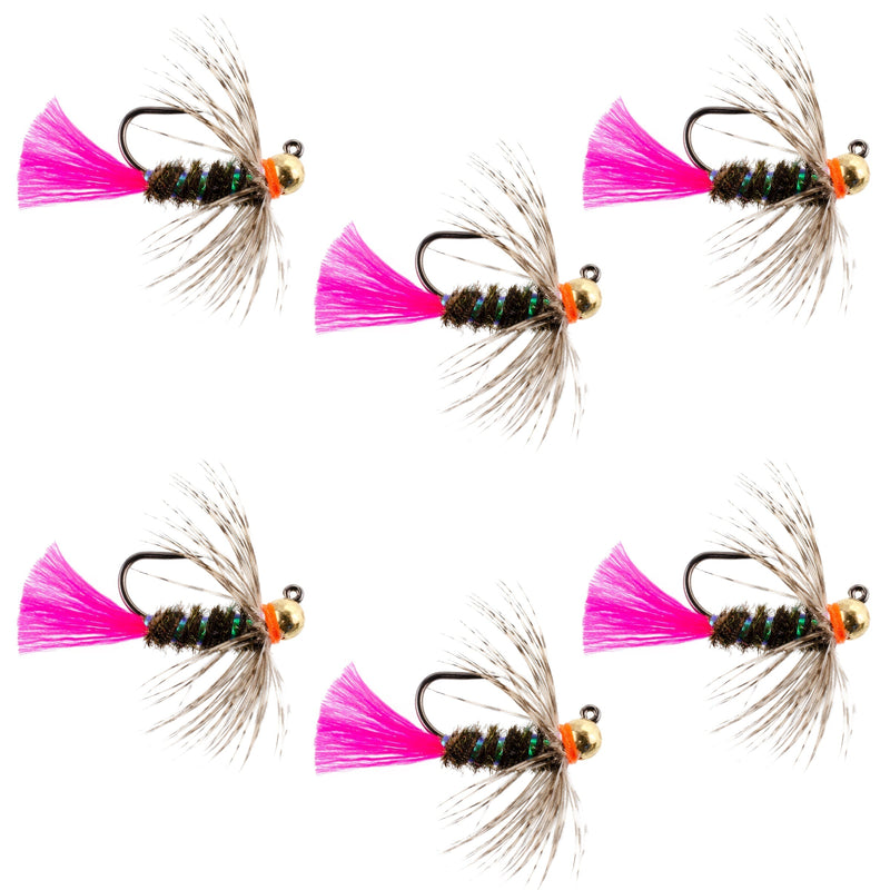 Load image into Gallery viewer, Tungsten Bead Jig Tactical Blow Torch Czech Nymph Euro Nymphing Fly - 6 Flies Size 10
