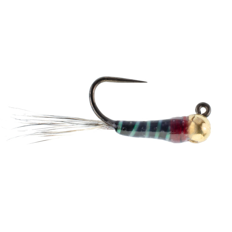 Load image into Gallery viewer, Tungsten Black Perdigon Tactical Jig Czech Euro Nymph - 12 Flies Size 16

