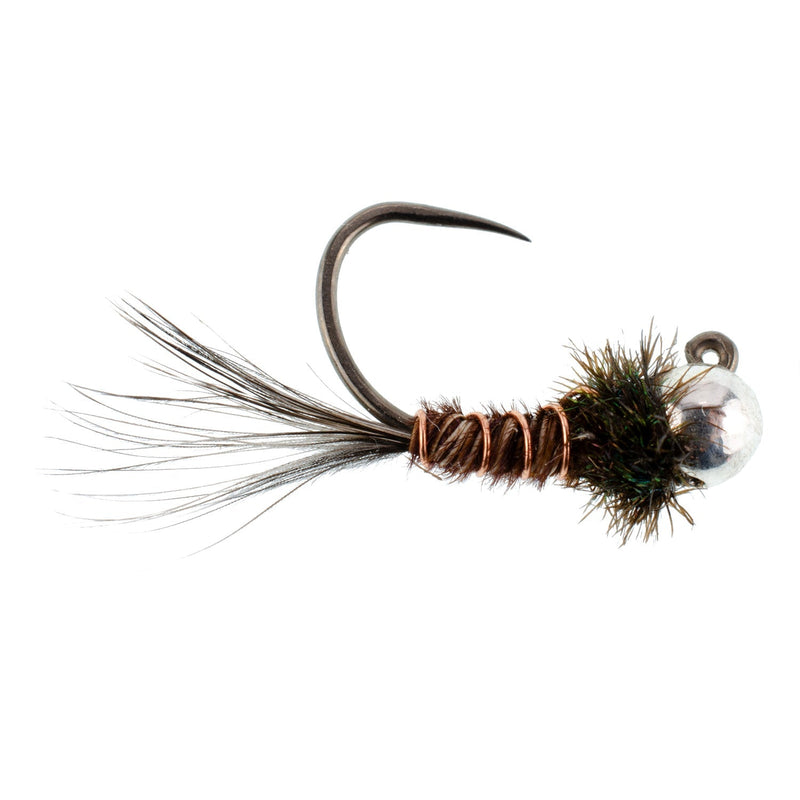 Load image into Gallery viewer, 3 Pack Tungsten Bead Pheasant Tail Tactical Jig Czech Nymph Euro Nymphing Fly - Hook Size 16
