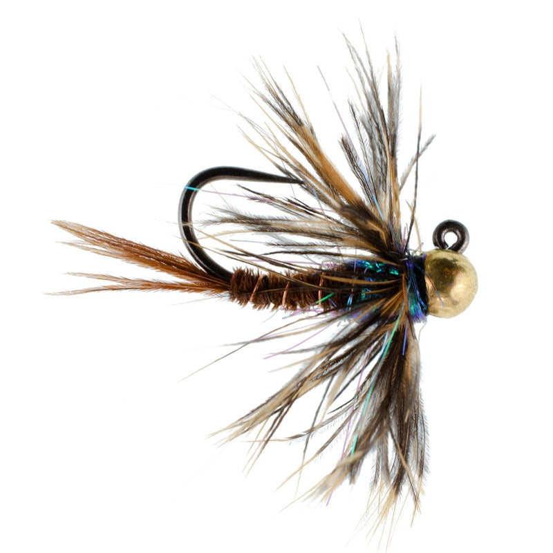 Load image into Gallery viewer, Tungsten Soft Hackle Pheasant Tail Tactical Nymph Euro Jig - 6 Flies Size 16
