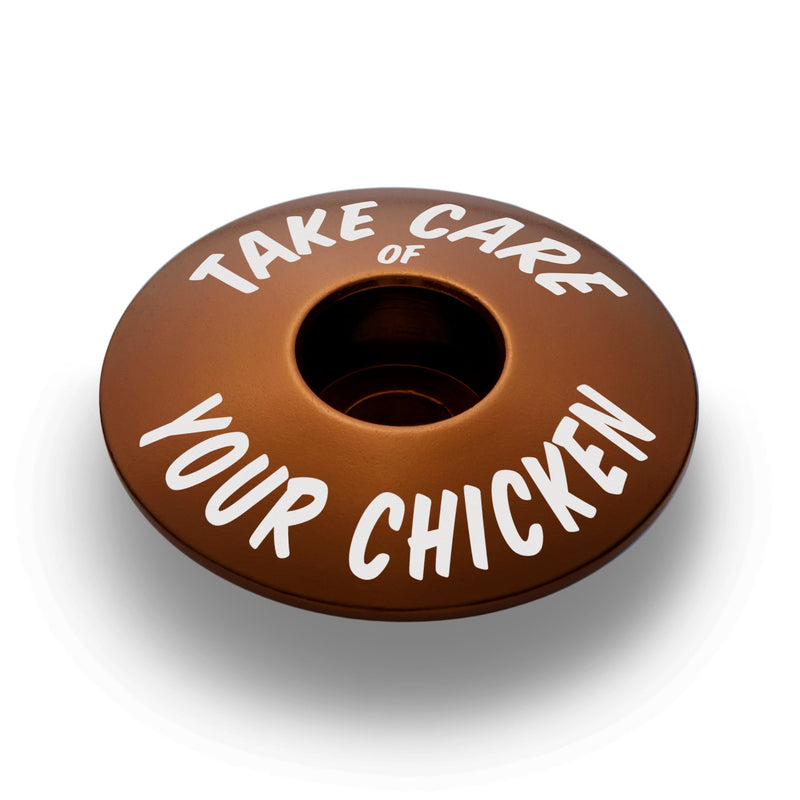 Load image into Gallery viewer, Take Care of Your Chicken Bicycle Headset Cap
