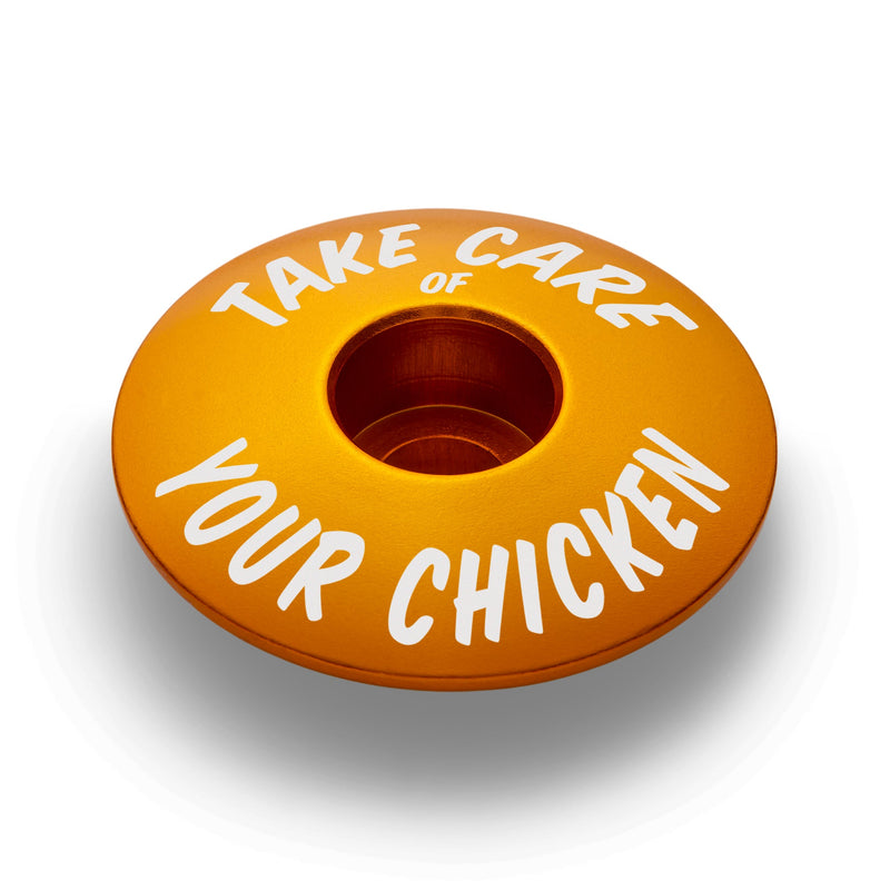 Load image into Gallery viewer, Take Care of Your Chicken Bicycle Headset Cap
